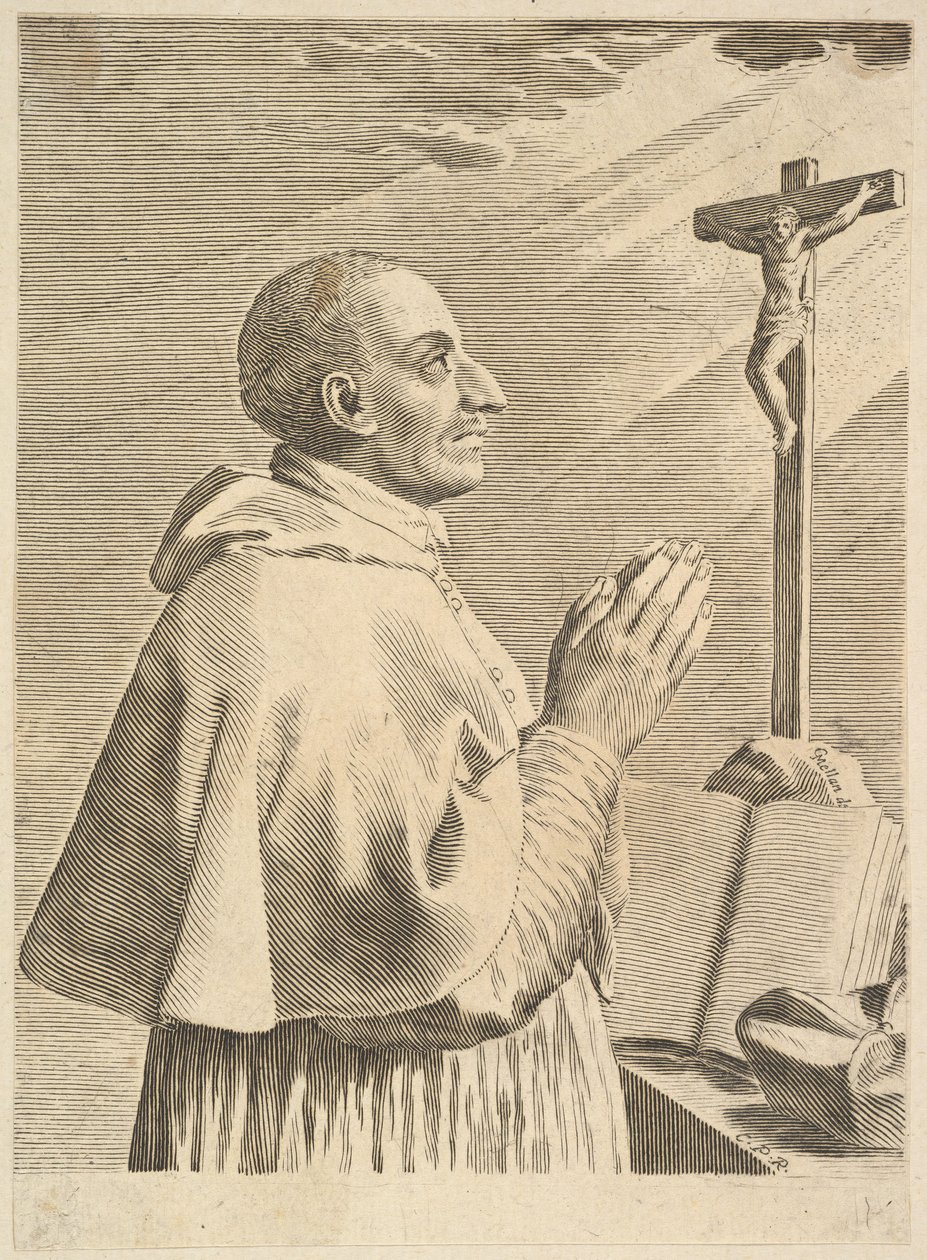 St. Charles Borromeo. av Claude Mellan