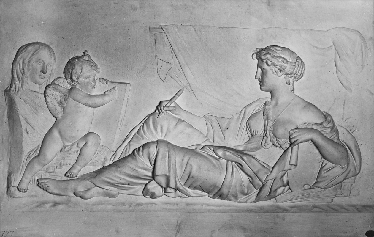 Historie, ca. 1810 (terrakotta) av Claude Michel Clodion