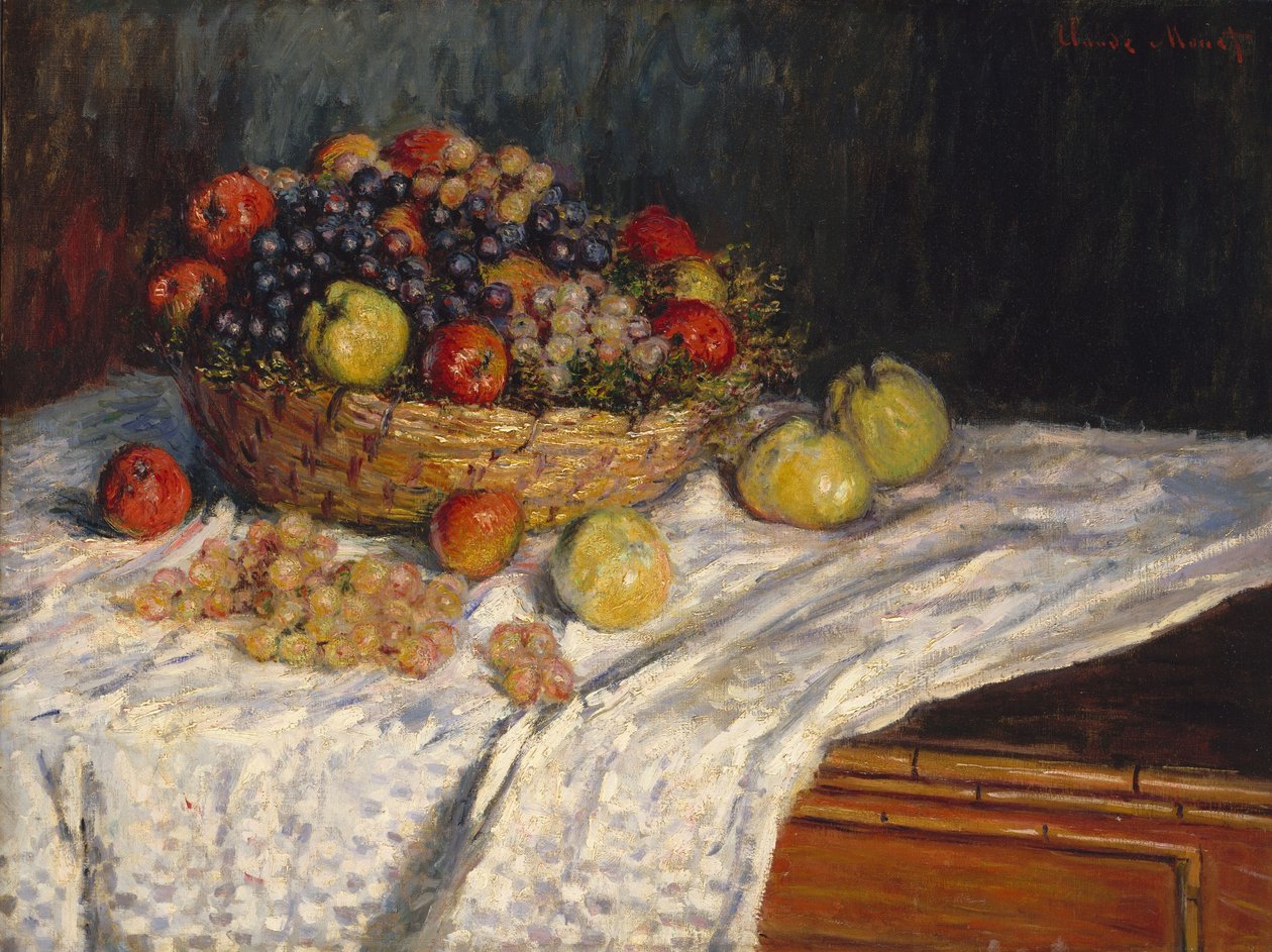 Epler og druer av Claude Monet