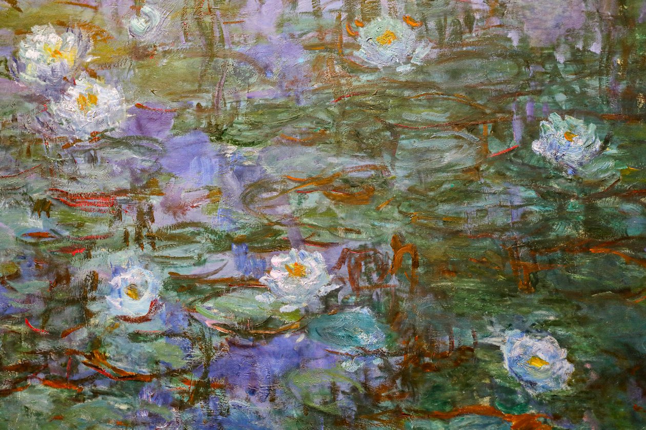 Blå vannliljer (detalj) av Claude Monet