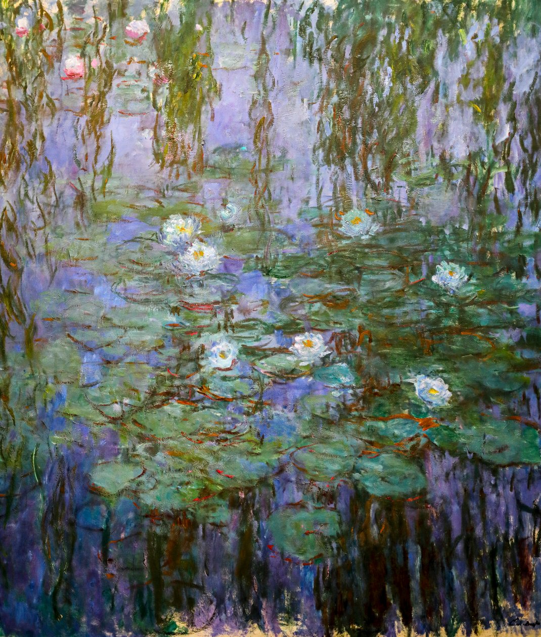 Blå vannliljer (detalj) av Claude Monet