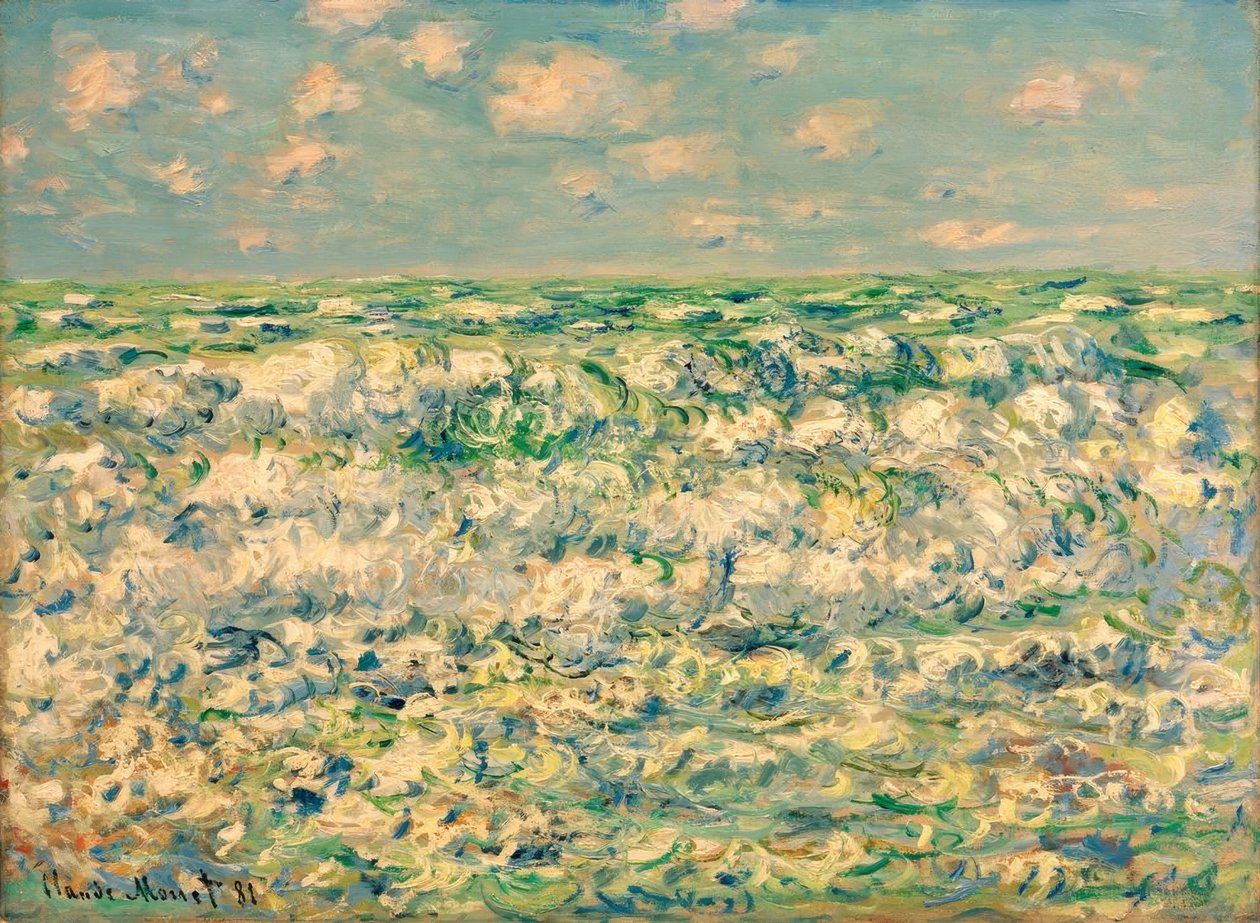 Brytende bølger av Claude Monet