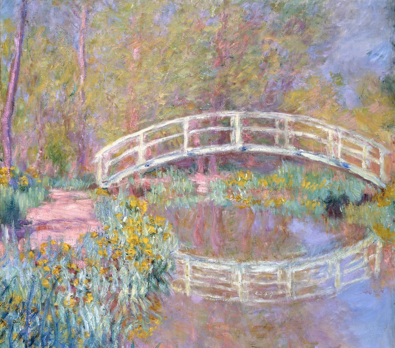 Bro i Monets hage, 1895-96 av Claude Monet