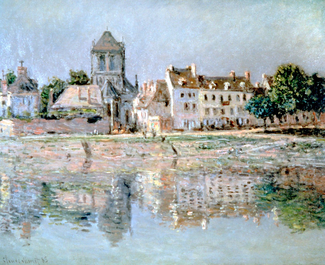 Ved elven ved Vernon, 1883 av Claude Monet