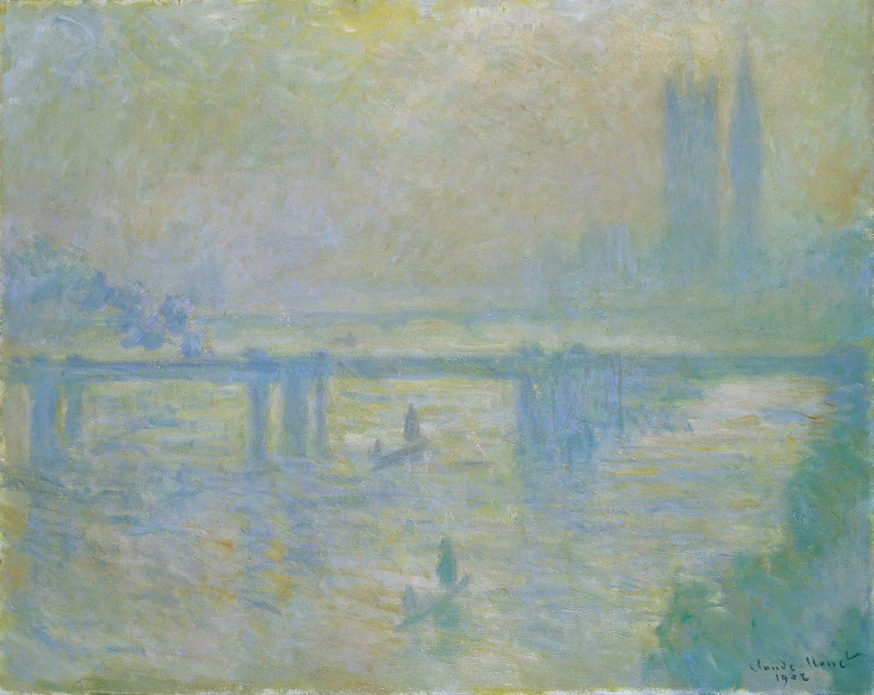 'Charing Cross Bridge', 1902 av Claude Monet