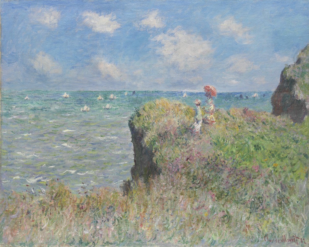 Cliff Walk ved Pourville, 1882 av Claude Monet