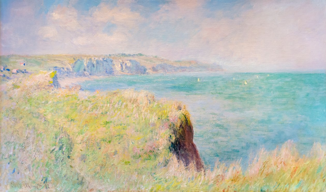 Klipper og seilbåter ved Pourville av Claude Monet