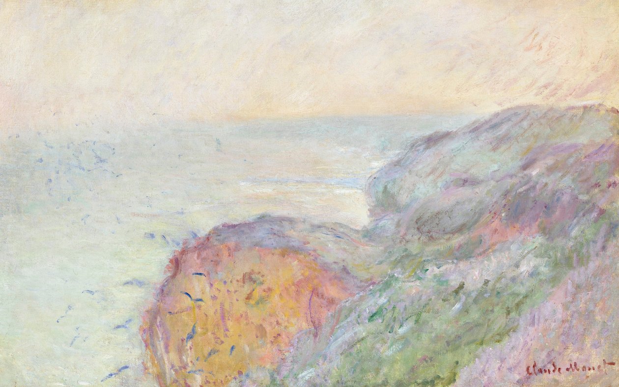 Klipper nær Dieppe, 1897. av Claude Monet