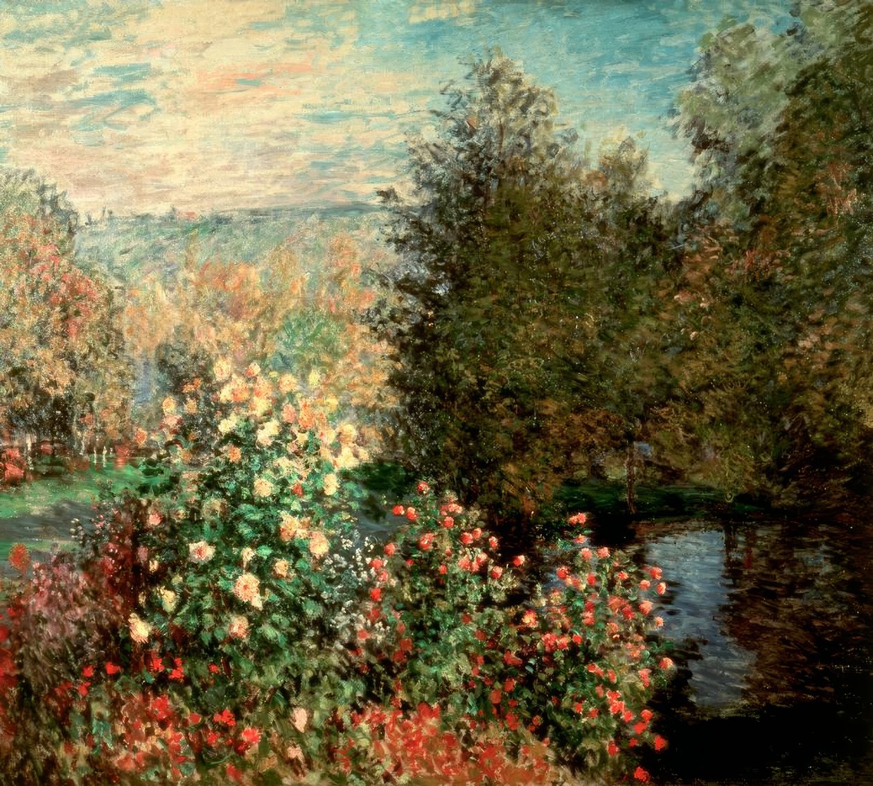 Hagehjørne i Montgeron av Claude Monet