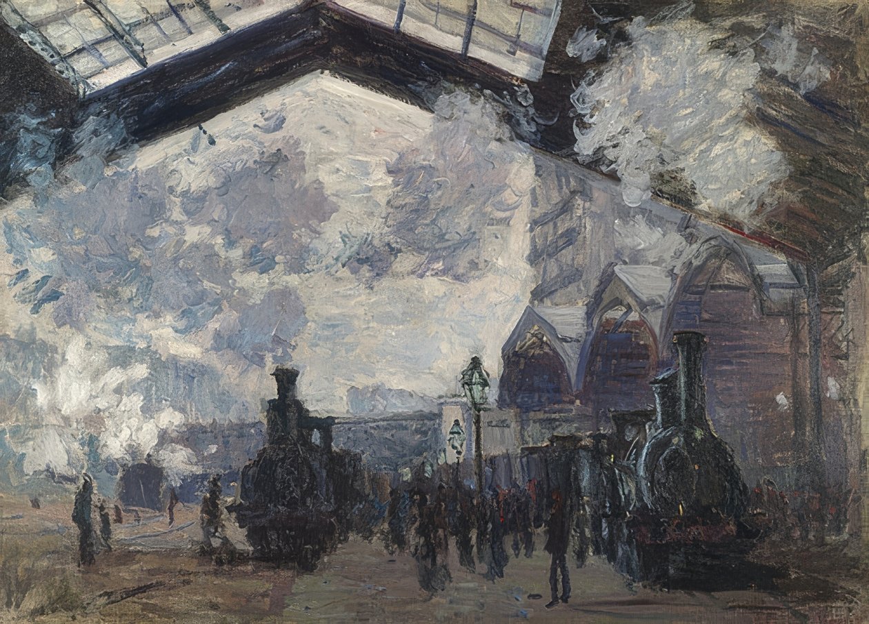 Der Gare Saint Lazare. 1877 av Claude Monet