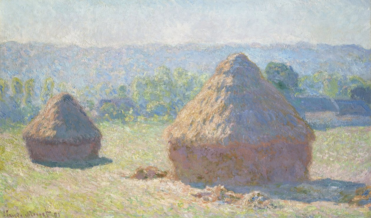 Haystack in the Evening Sun, 1891 av Claude Monet