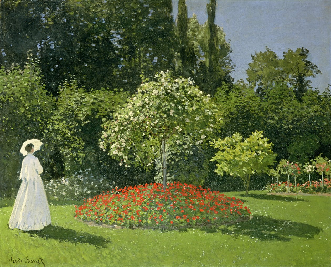 Jeanne Marie Lecadre i hagen av Claude Monet