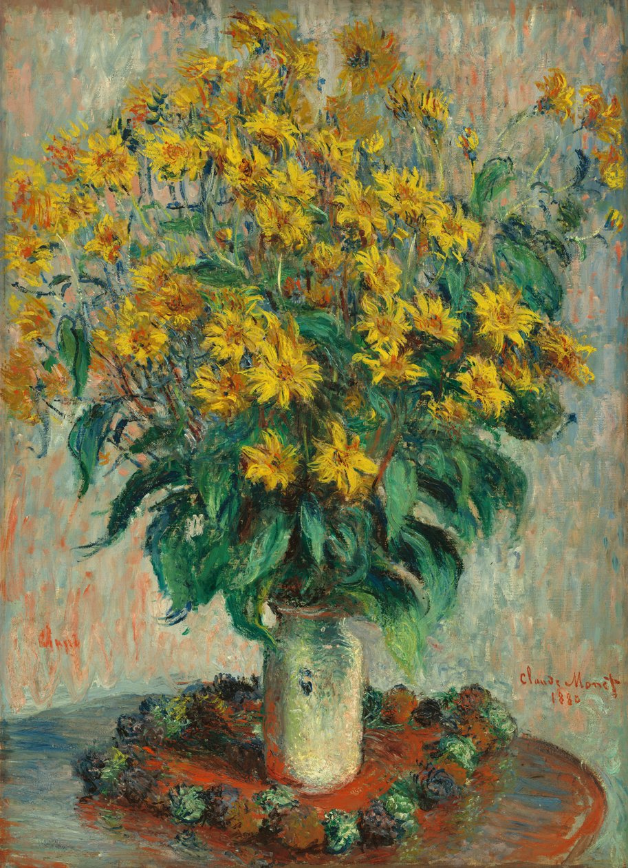 Jordskokkblomster av Claude Monet