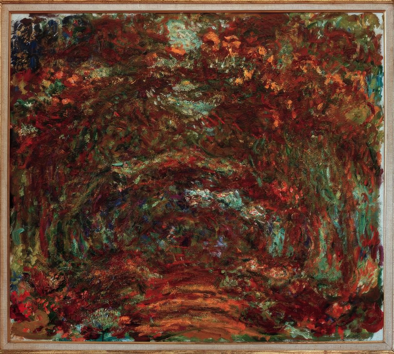 The Allée des Rosiers (Die Rosenallee) av Claude Monet