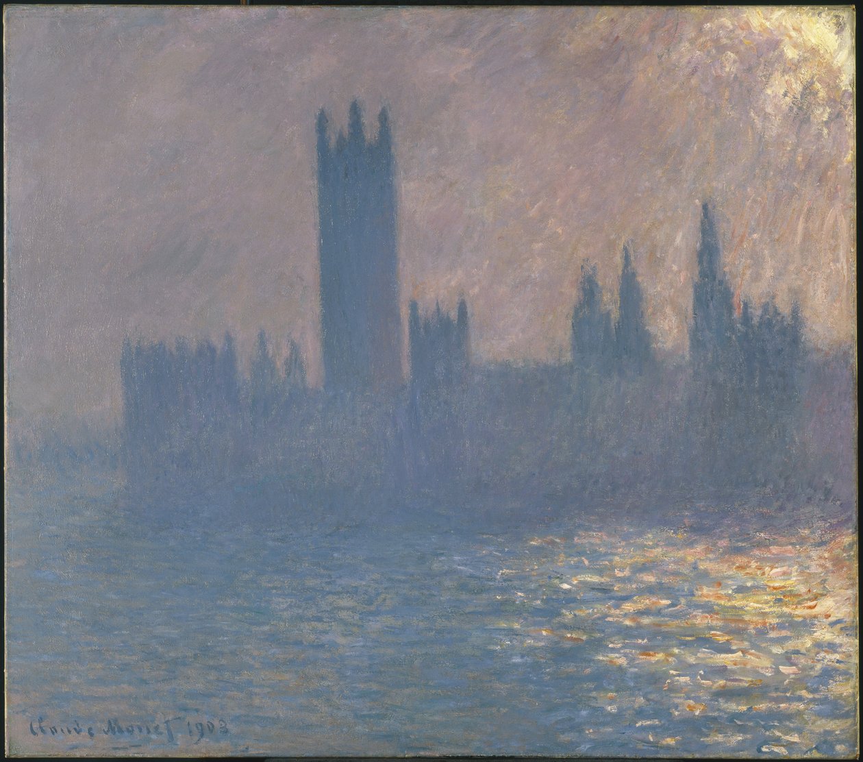 Stortinget, soleffekt av Claude Monet