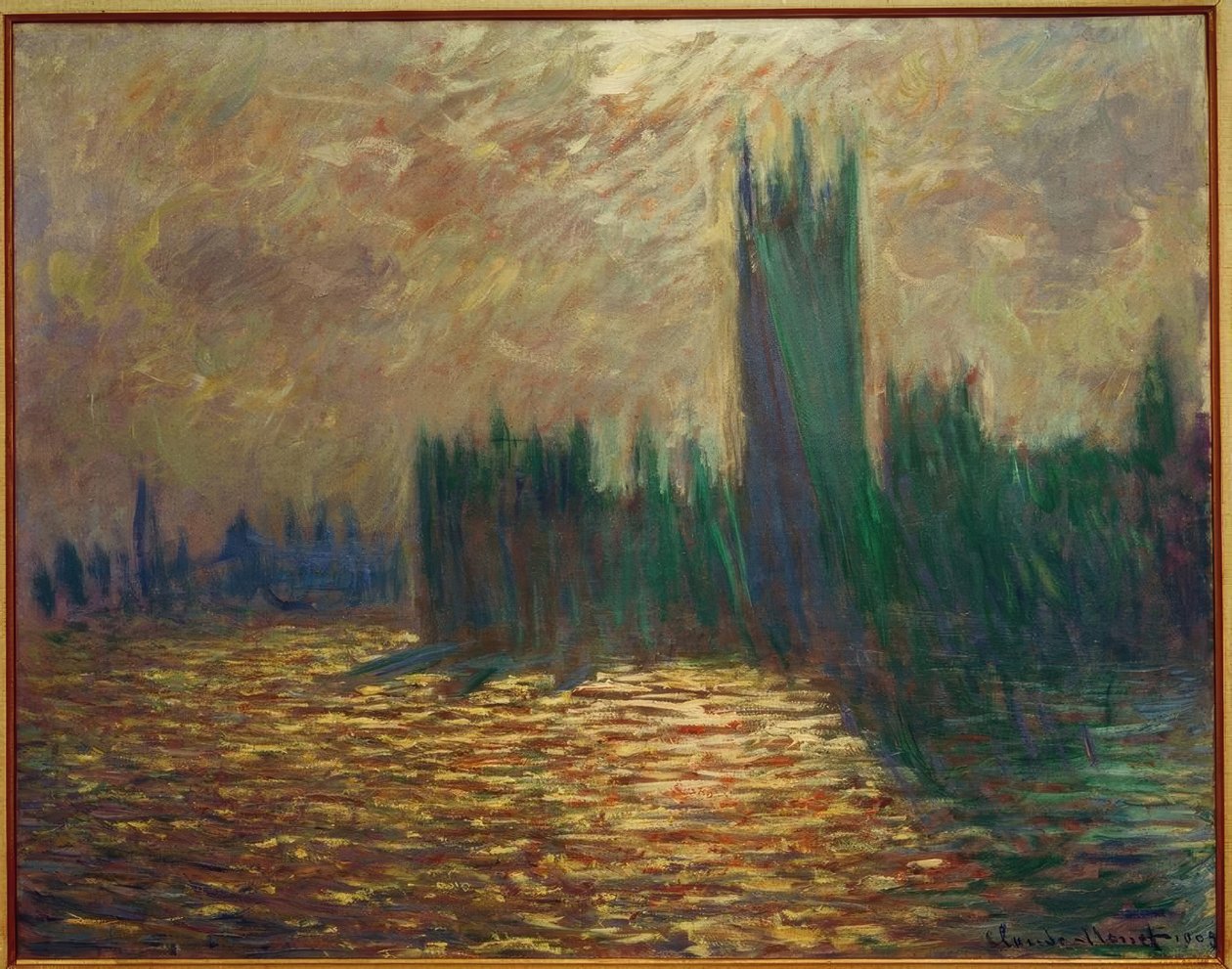 Parlamentet, refleksjoner om Themsen av Claude Monet