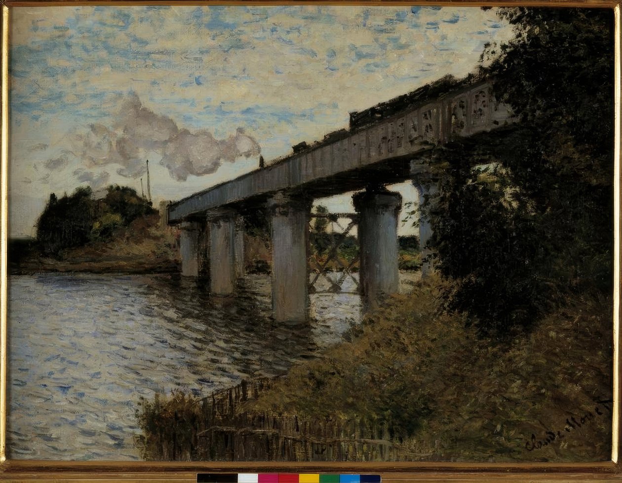 Jernbanebroen ved Argenteuil av Claude Monet
