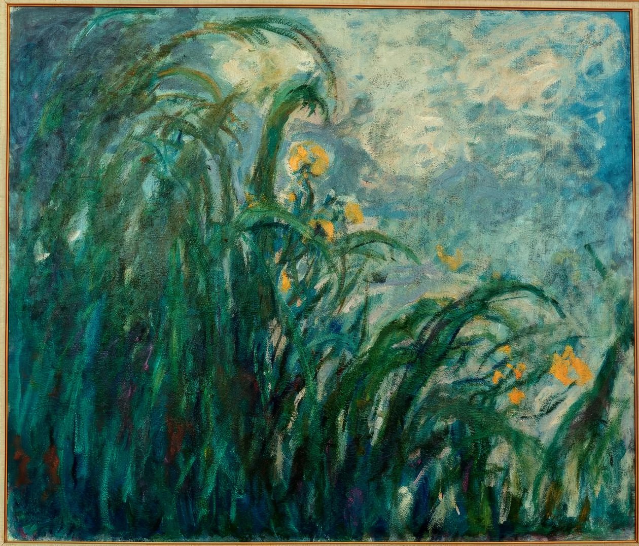 Les Iris jaunes (gule iris) av Claude Monet