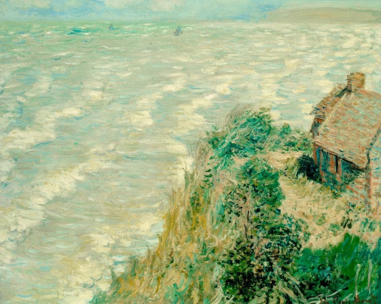 Stigende tidevann ved Pourville (Flut bei Pourville) av Claude Monet