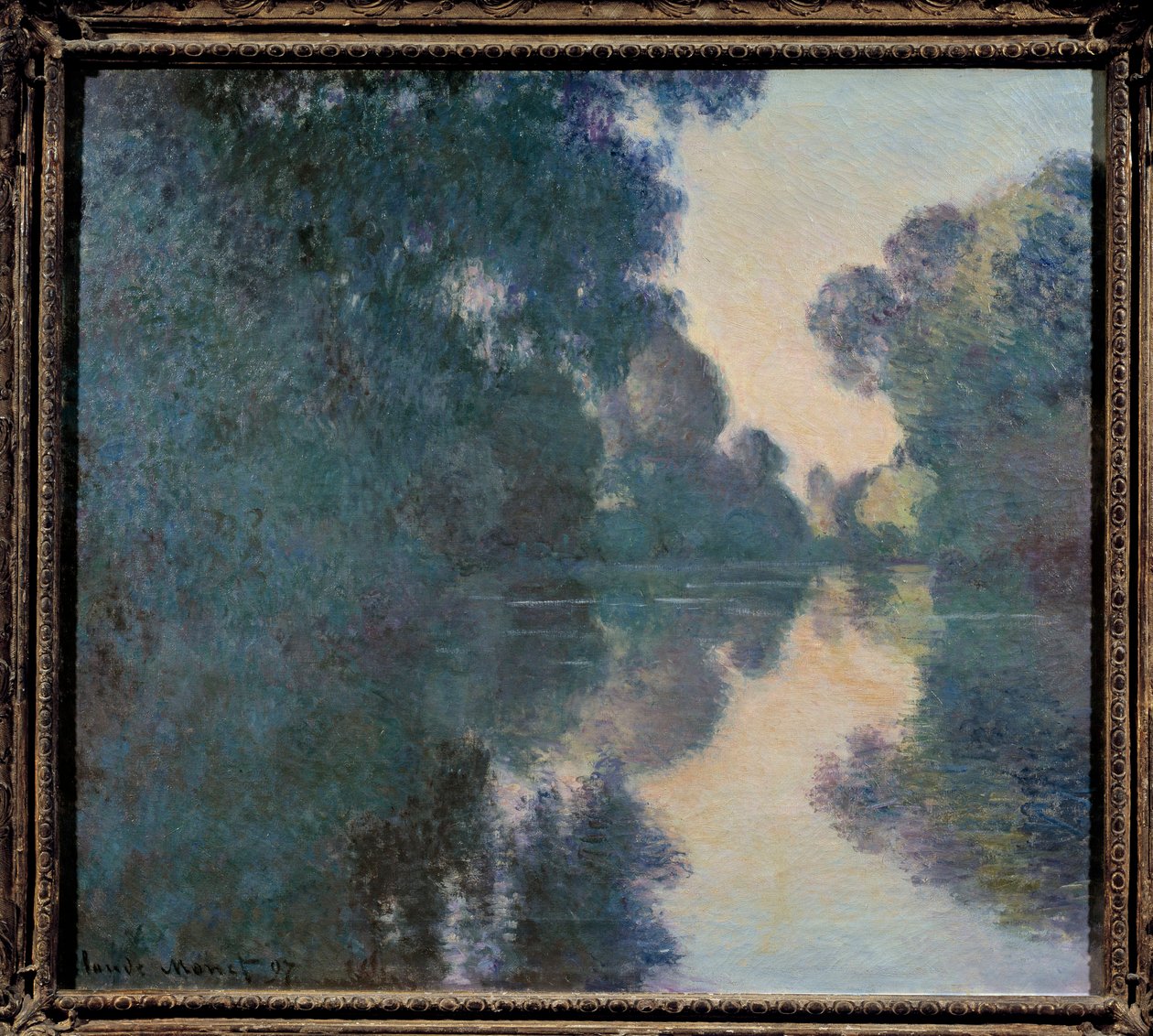 Morgen på Seinen nær Giverny av Claude Monet