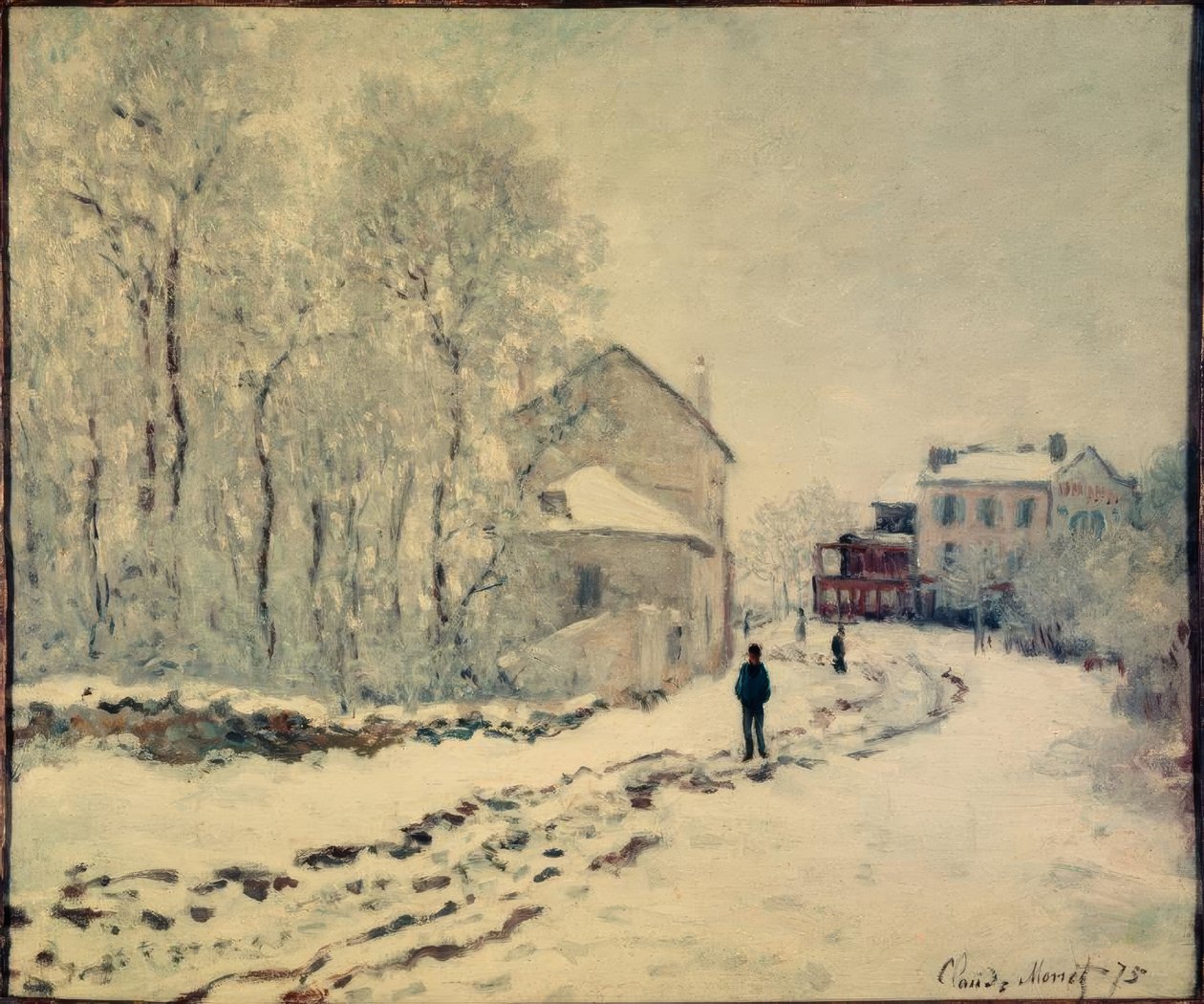 Snø i Argenteuil av Claude Monet