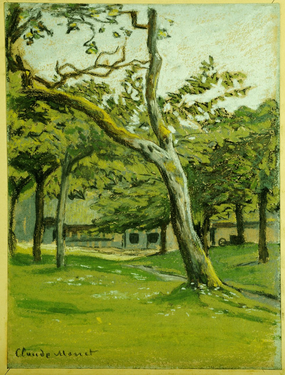 Normandie gård under trærne av Claude Monet