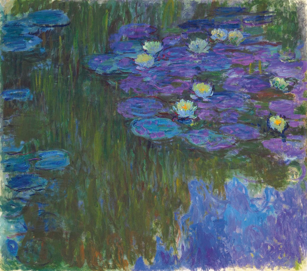 Vannliljer i blomst av Claude Monet
