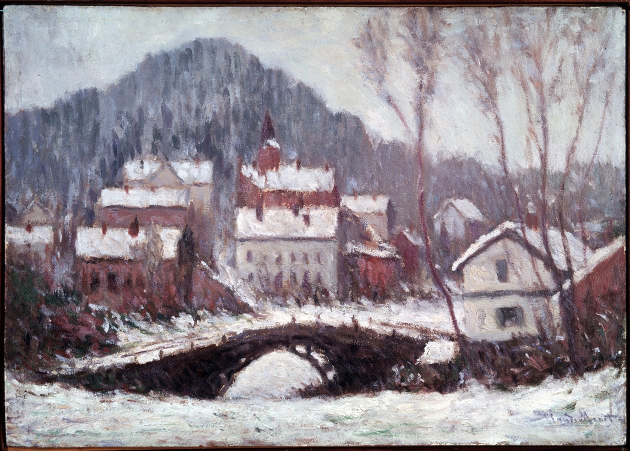 Vinterlandskap. Maleri av Claude Monet (1840-1926) av Claude Monet
