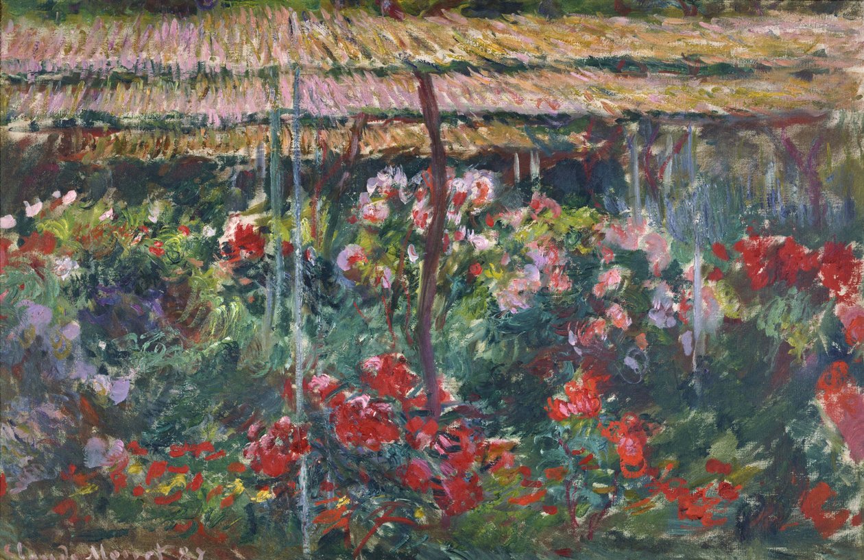 Peonhage, 1887 av Claude Monet