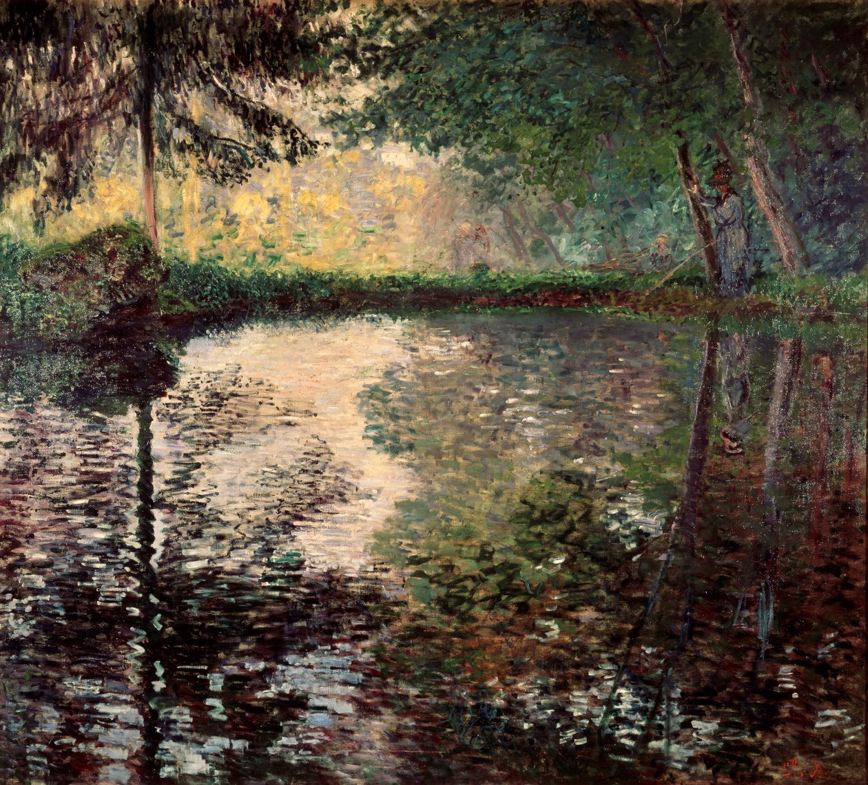 Dam ved Montgeron, c1876. av Claude Monet