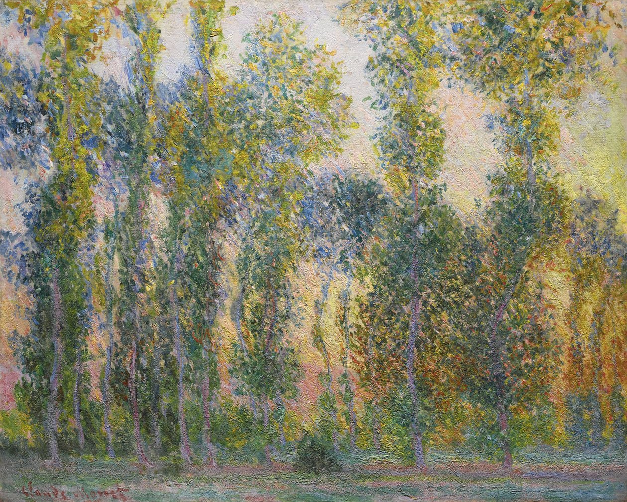 Popler ved Giverny, 1887 av Claude Monet