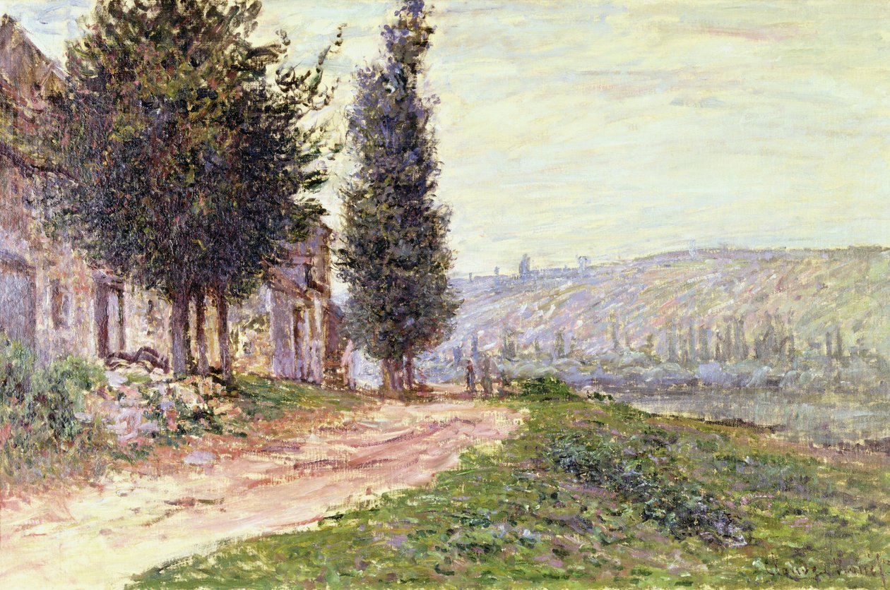 Elvebredden ved Lavacourt, 1879 av Claude Monet