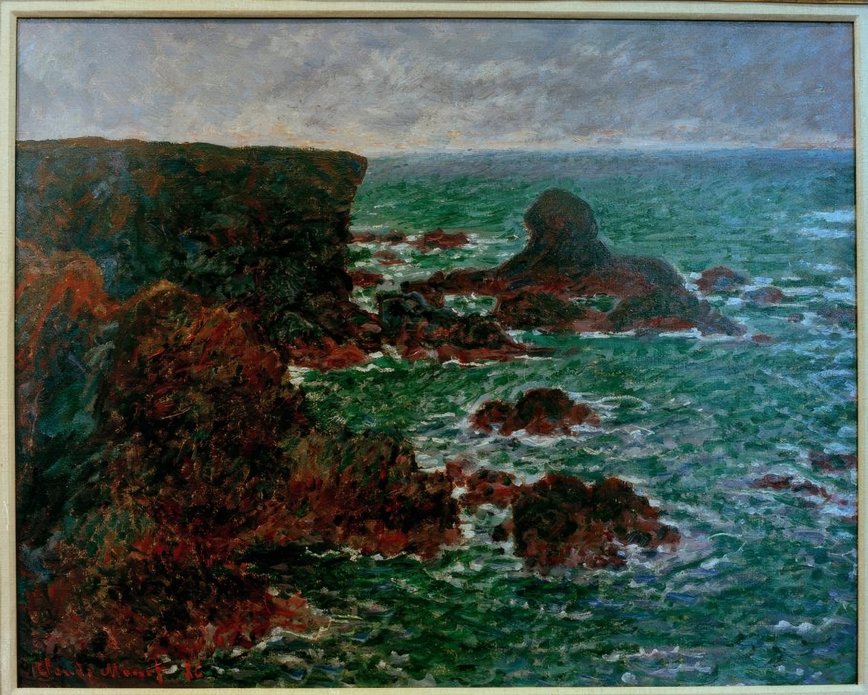 Lion Rock, Belle-Ile-en-Mer (Der Löwenfelsen. Belle-Il av Claude Monet