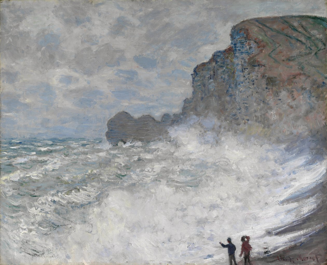Røft vær ved Étretat, 1883 av Claude Monet