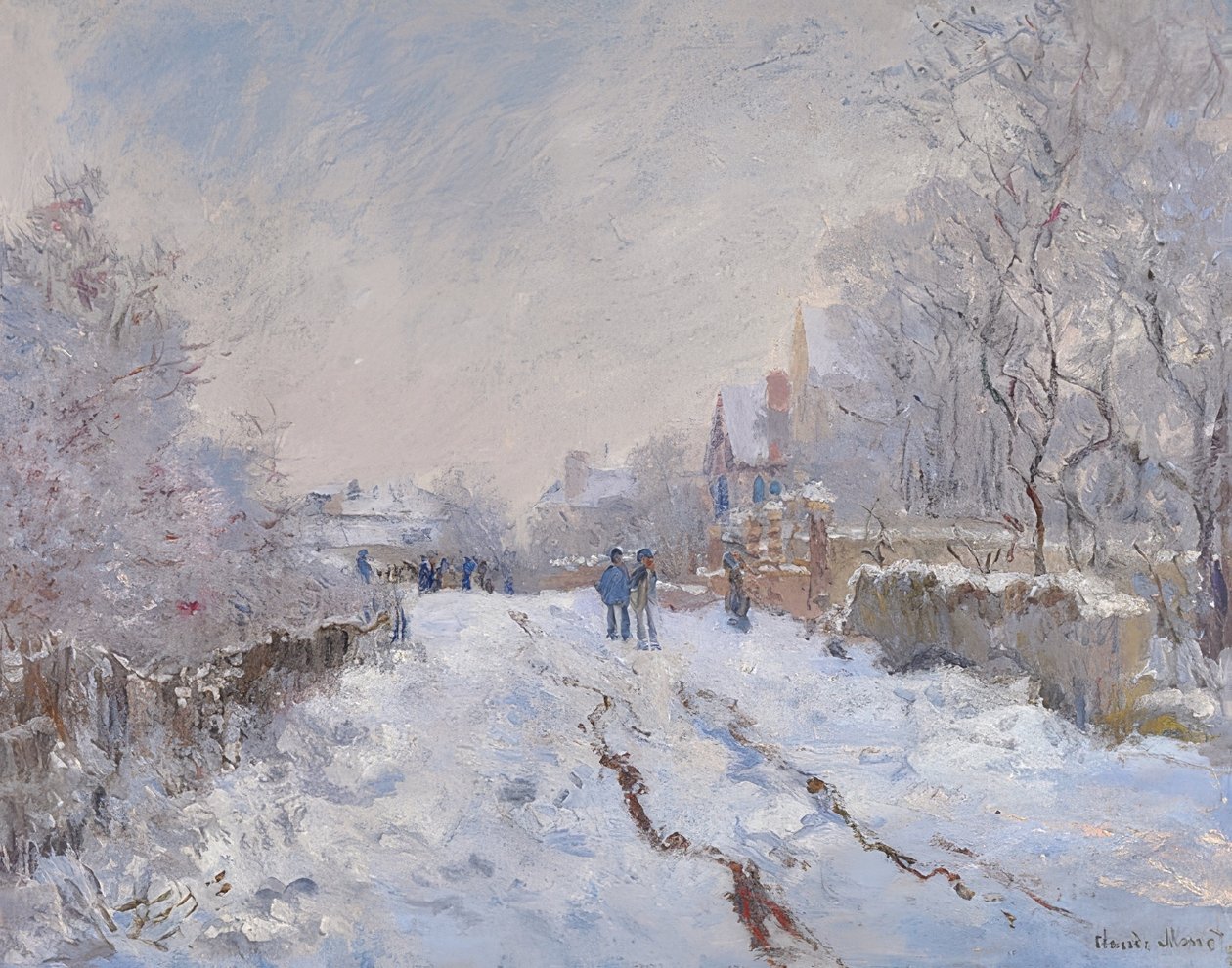 Snø i Argenteuil. 1875 av Claude Monet