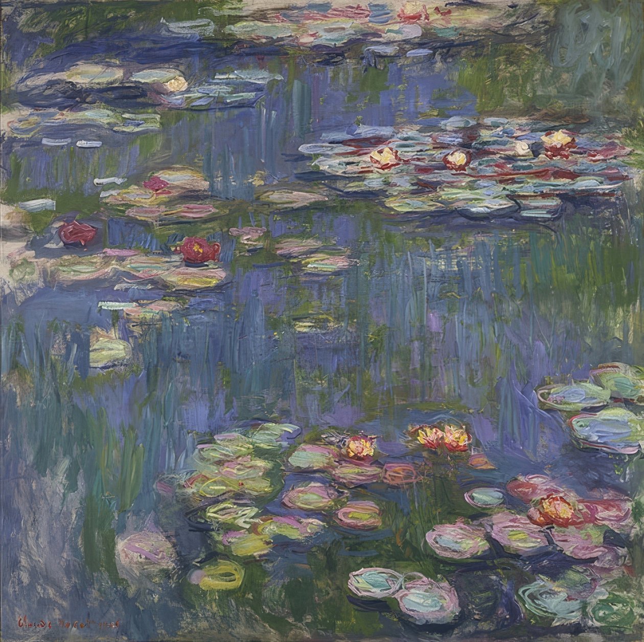Vannliljer. 1916 av Claude Monet