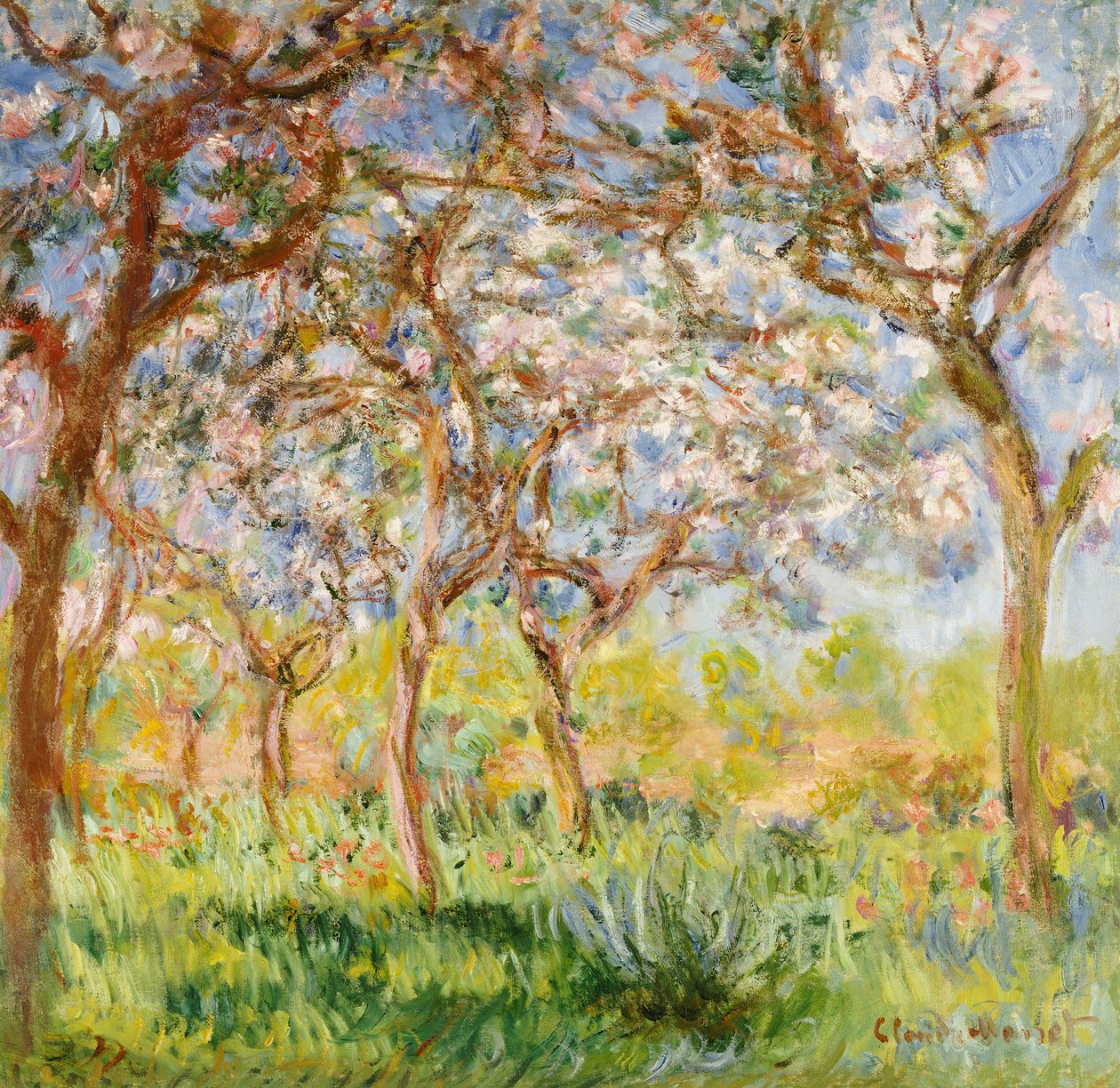 Vår på Giverny av Claude Monet