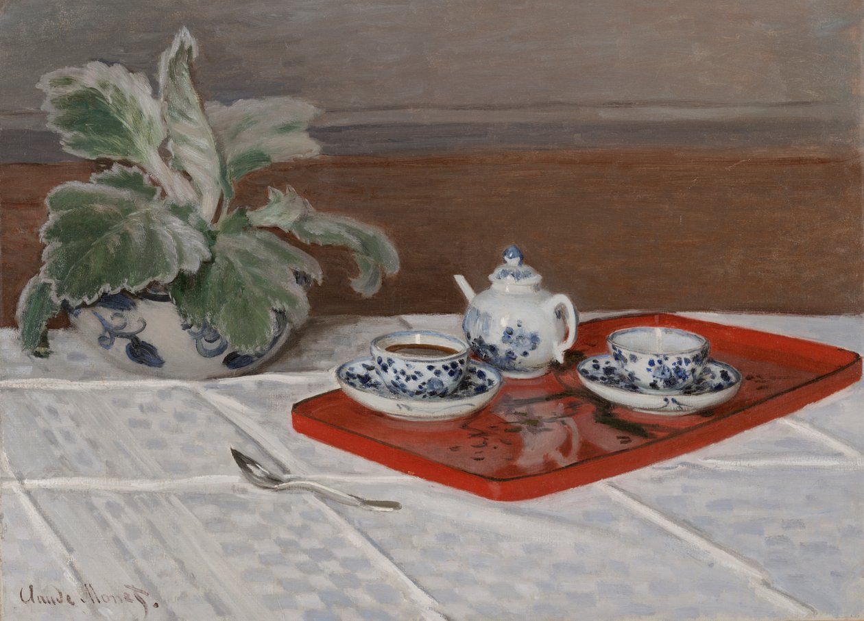 Stilleben, teservice av Claude Monet