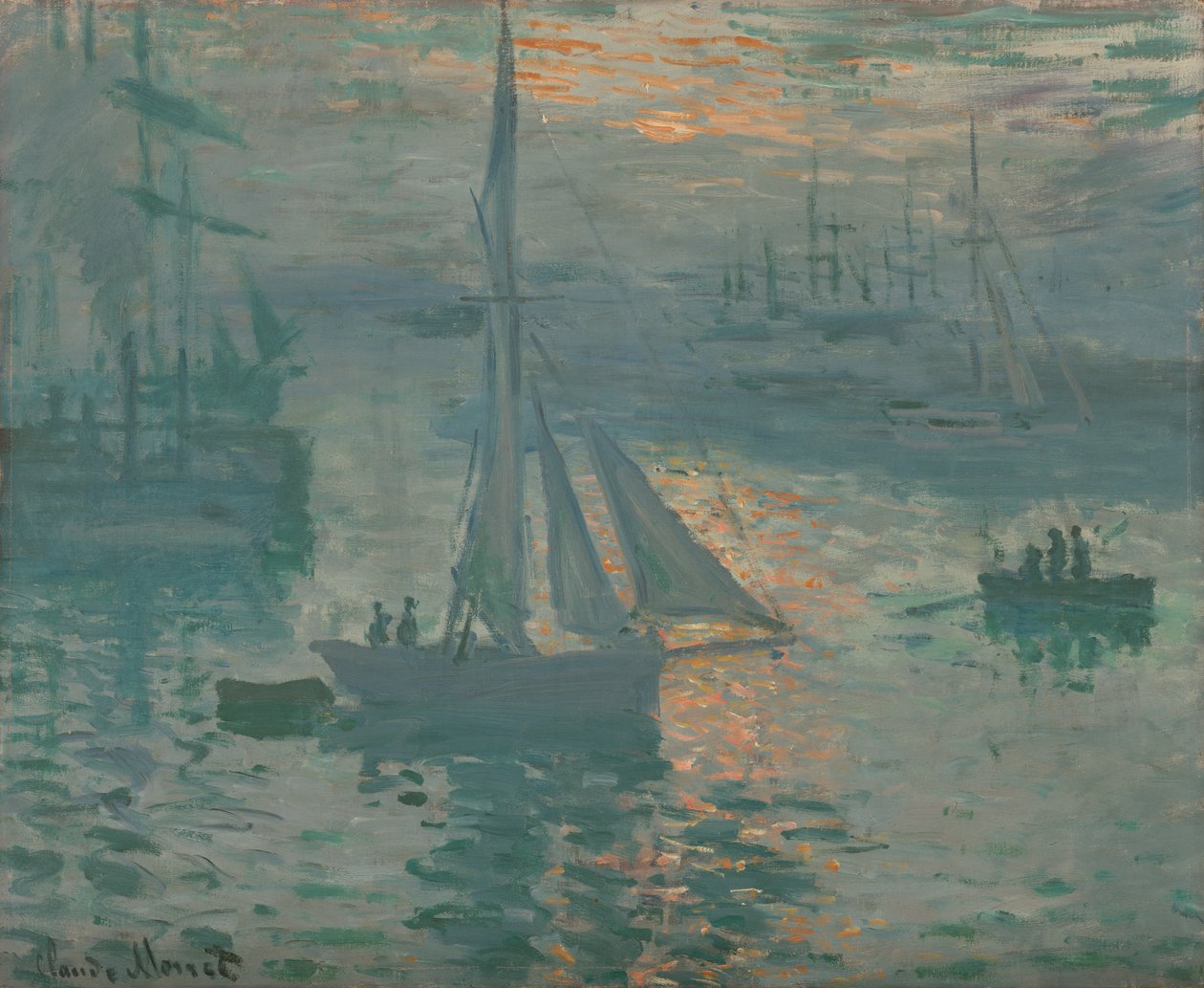 Soloppgang (Marine) av Claude Monet