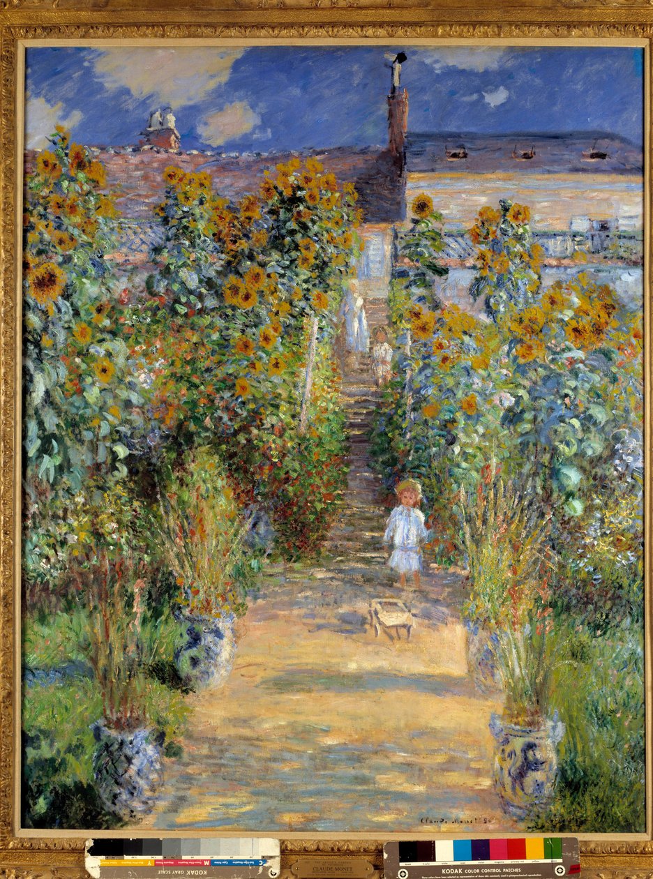 Kunstnerhagen på Vetheuil av Claude Monet