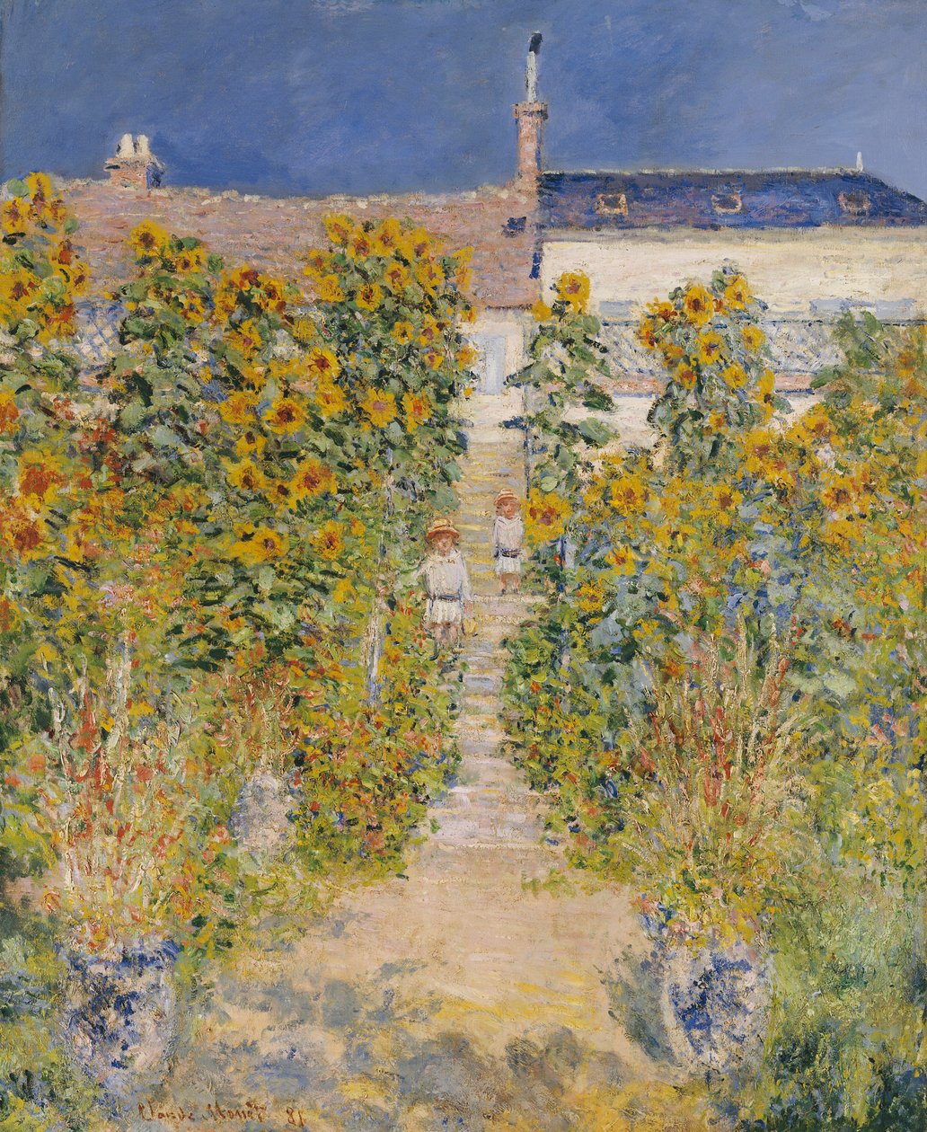 Kunstnerhagen i Vetheuil av Claude Monet