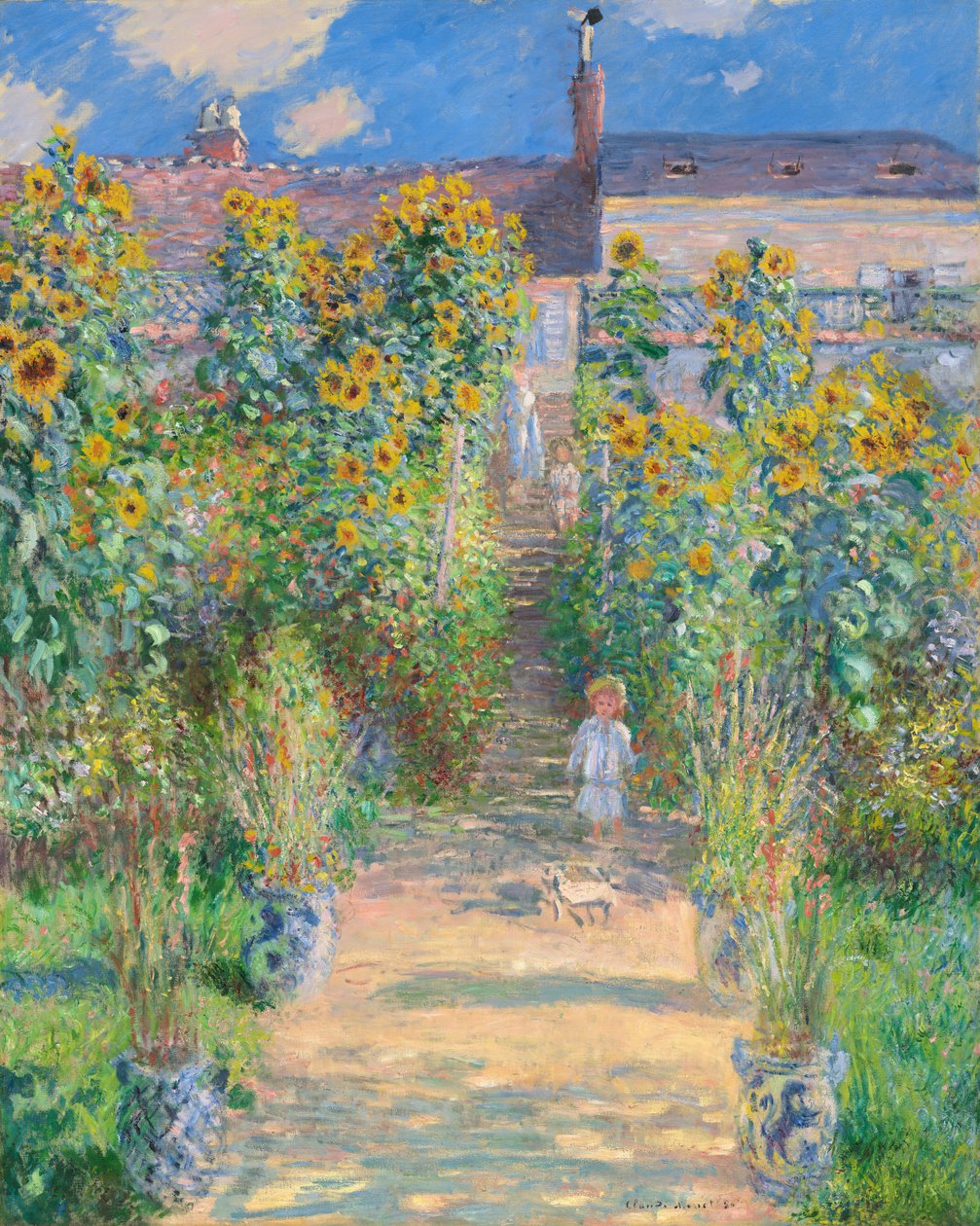 Kunstnerhagen i Vétheuil av Claude Monet