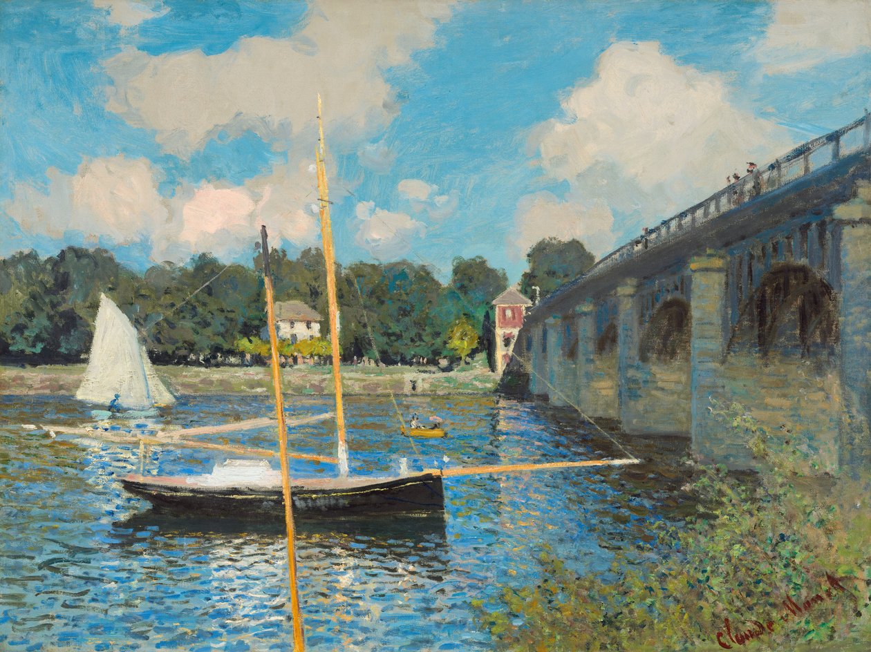 Broen ved Argenteuil, 1874. av Claude Monet