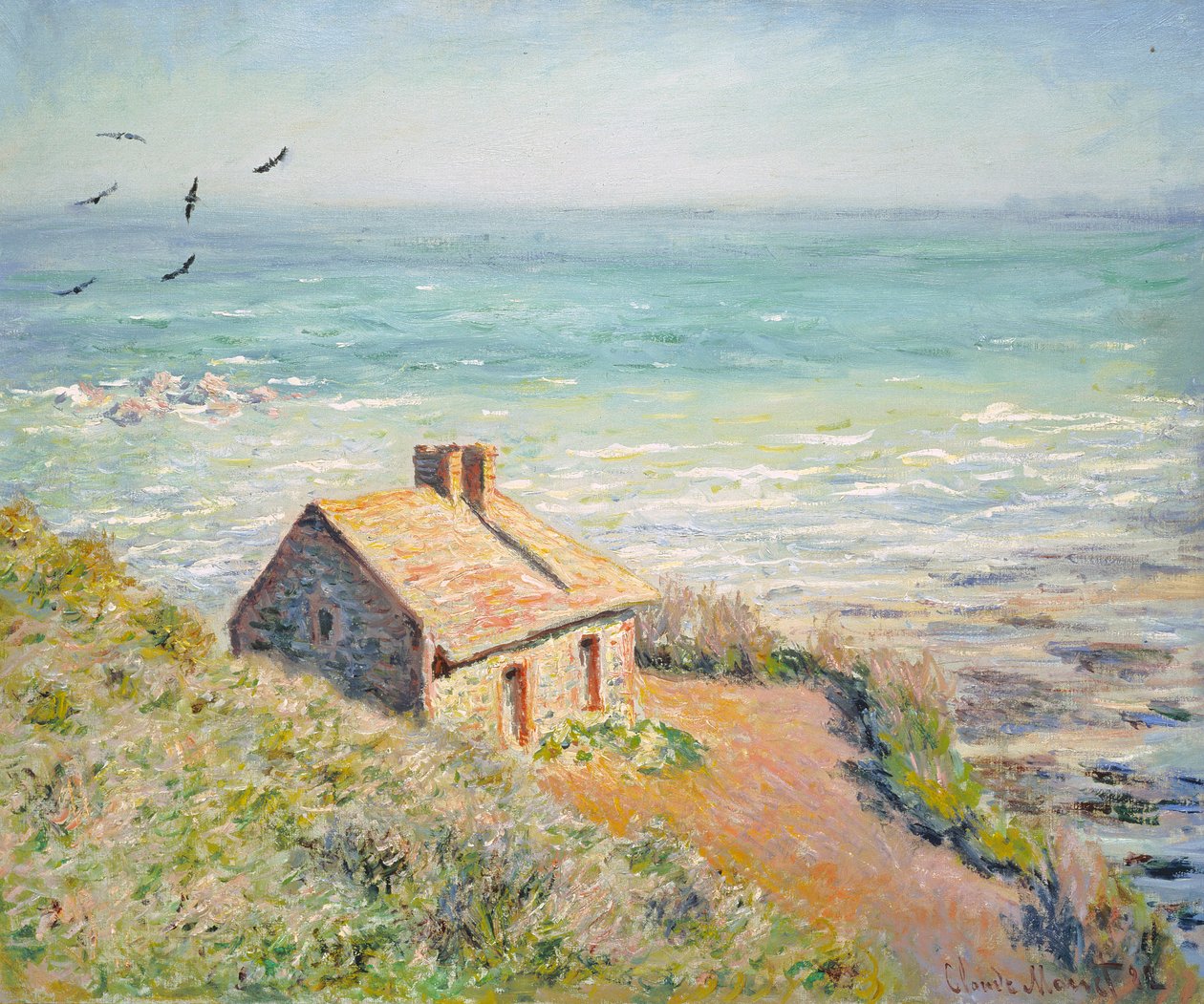 Tollhytta, morgen, 1882 av Claude Monet