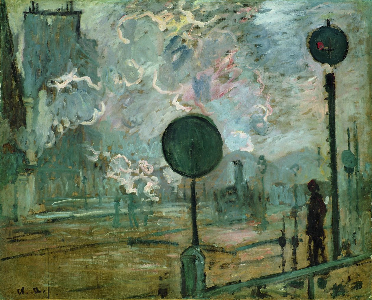 Gare Saint Lazare Le Signal av Claude Monet