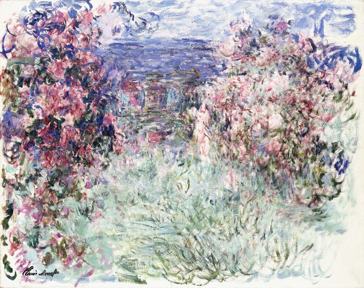 Huset blant rosene, 1925 av Claude Monet