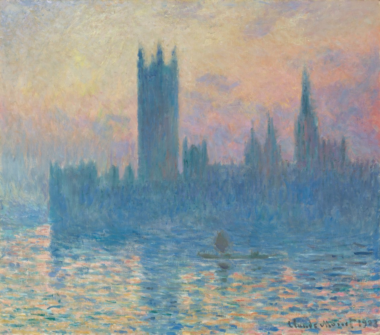 Houses of Parliament, Sunset av Claude Monet