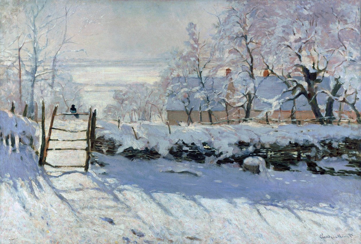 The Magpie, 1869 av Claude Monet