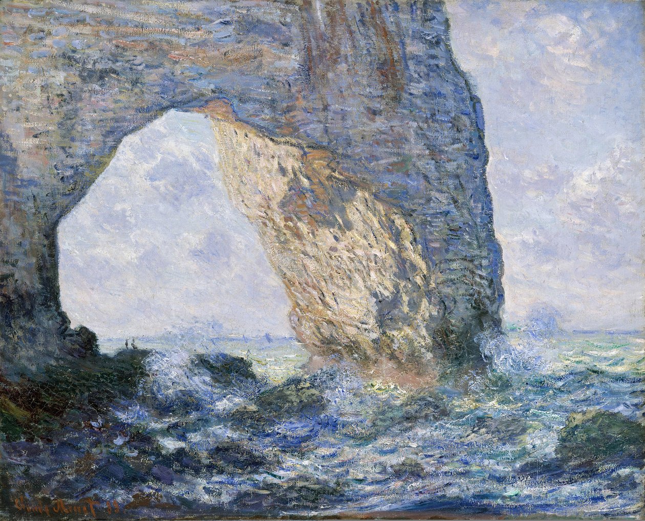 Manneporte (Étretat), 1883 av Claude Monet