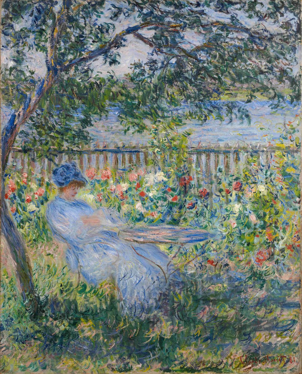Terrassen ved Vétheuil av Claude Monet